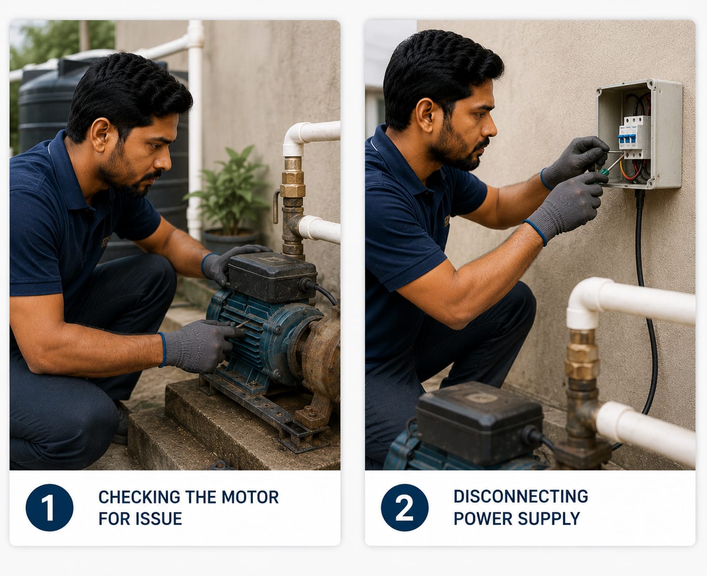 Water motor repair